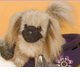 PEKINGESE, plush animal 12" Buttons