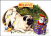 Pug Xmas Card